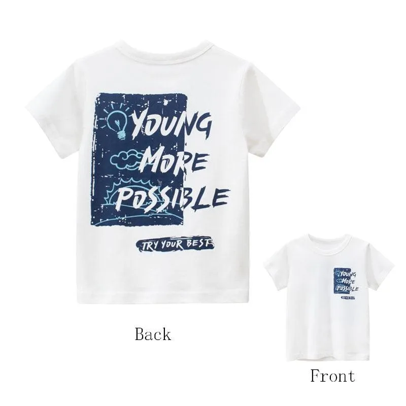2-7T Toddler Summer Cotton Short Sleeve T-Shirt