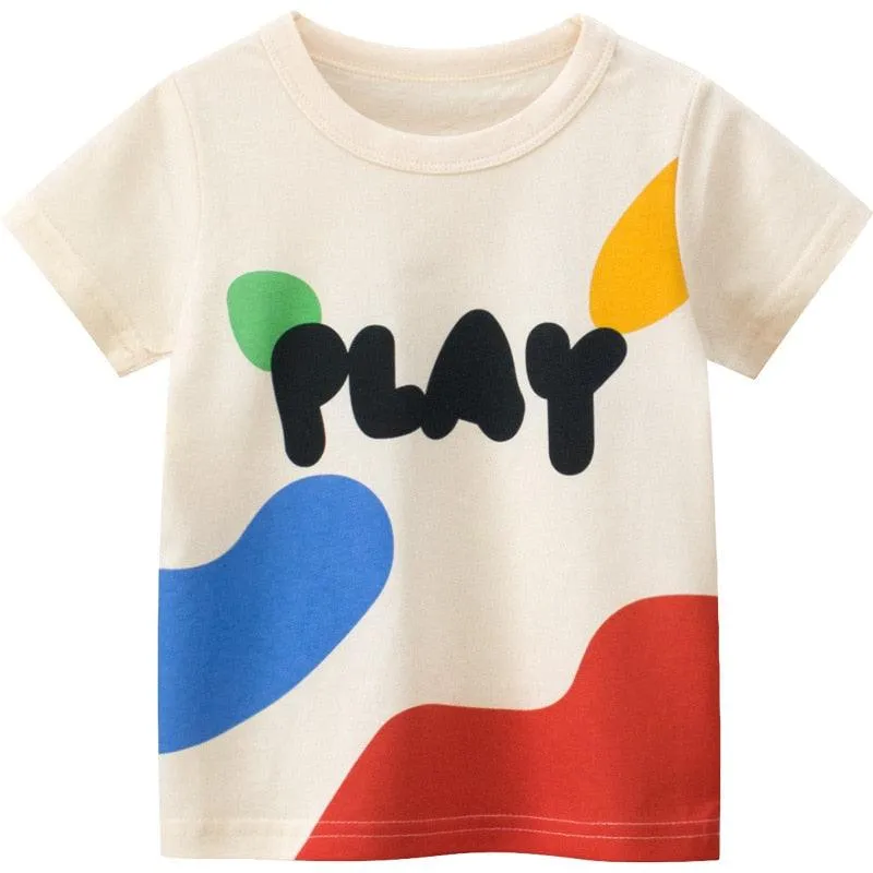 2-7T Toddler Summer Cotton Short Sleeve T-Shirt