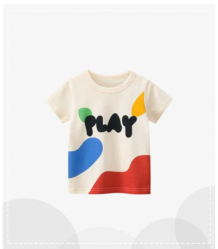 2-7T Toddler Summer Cotton Short Sleeve T-Shirt