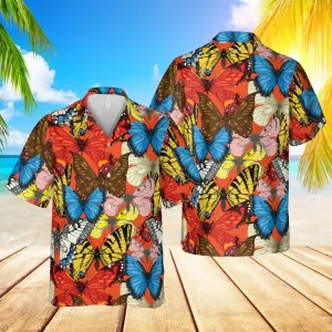 3d Butterflies Hawaiian Shirt, Aloha Clothing