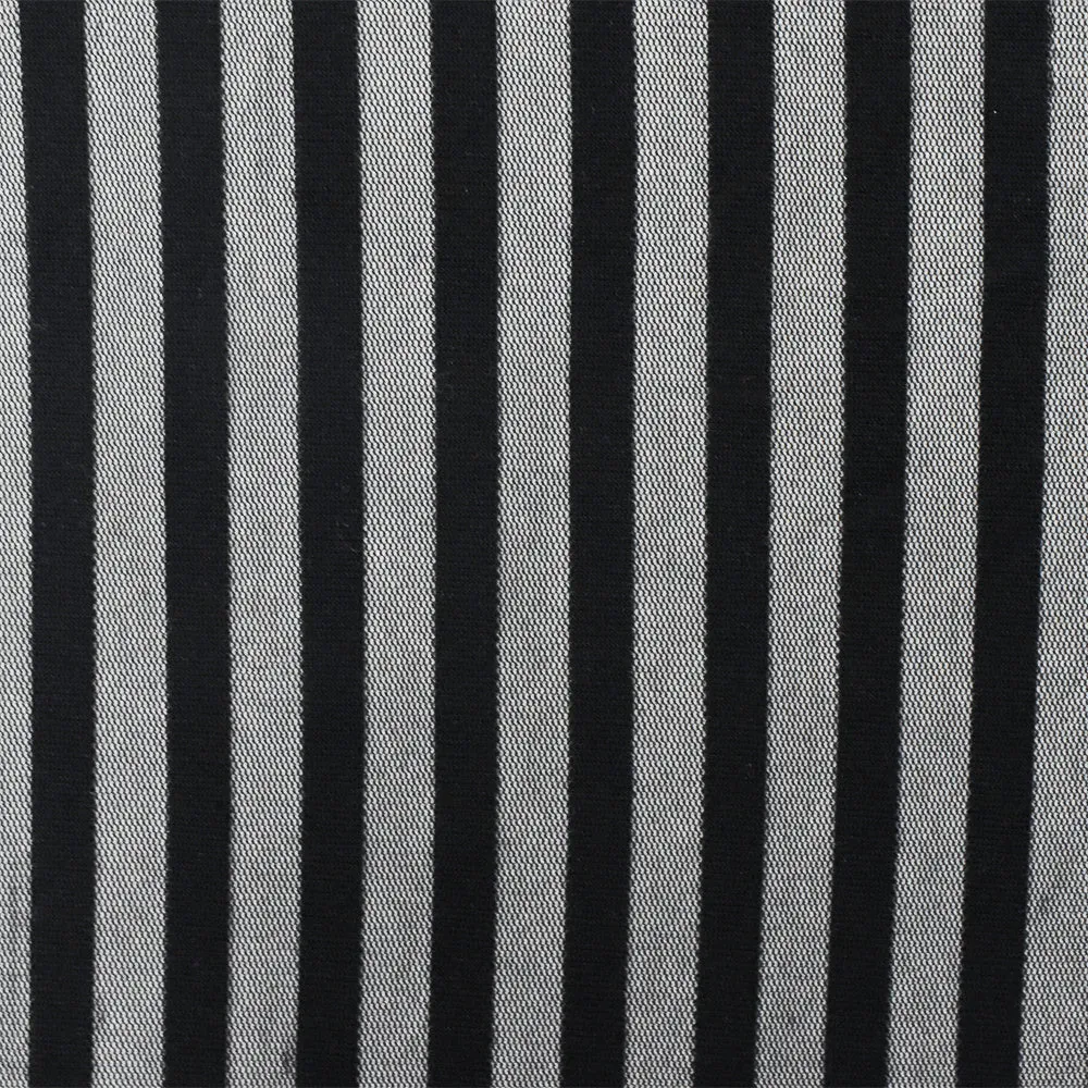 4 YD PC-Dark Black Stripe Stretch Spandex Nylon Mesh Knit Fabric