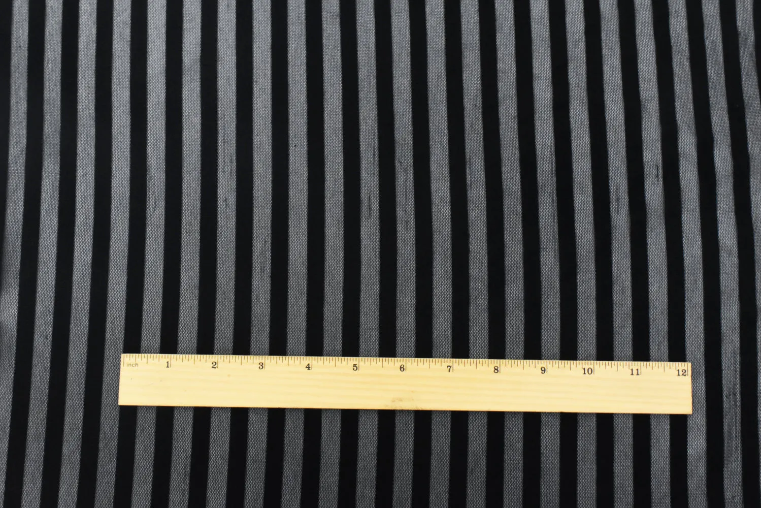 4 YD PC-Dark Black Stripe Stretch Spandex Nylon Mesh Knit Fabric