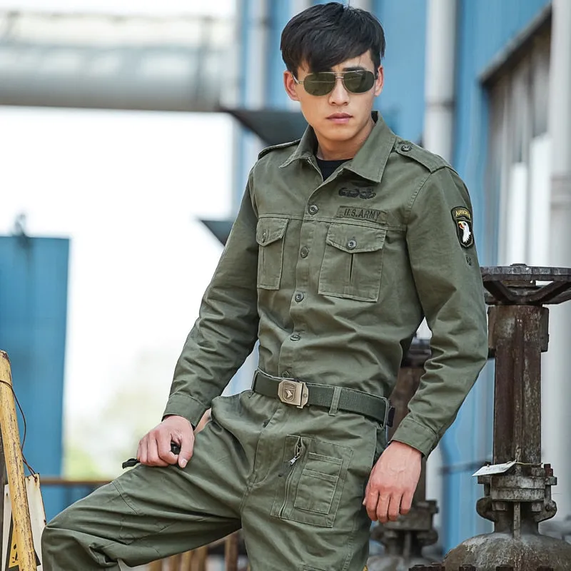 Airborne Safari Military Cargo Style Men Shirts