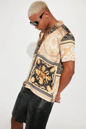 Always Baroque Button Up Shirt - Black/combo