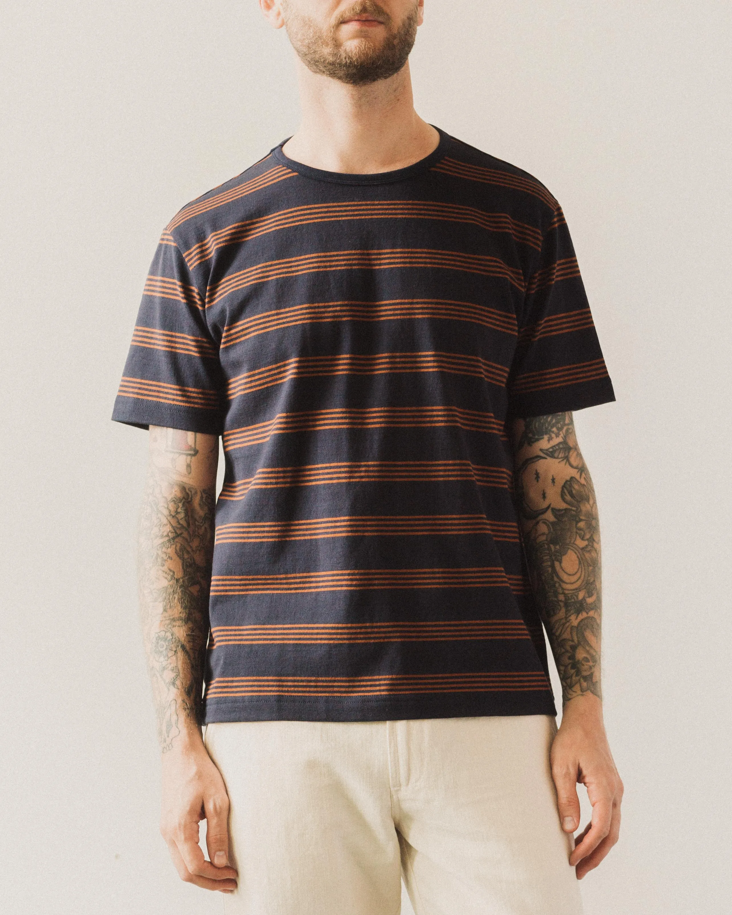 Arpenteur Match Tee, Navy/Terracotta