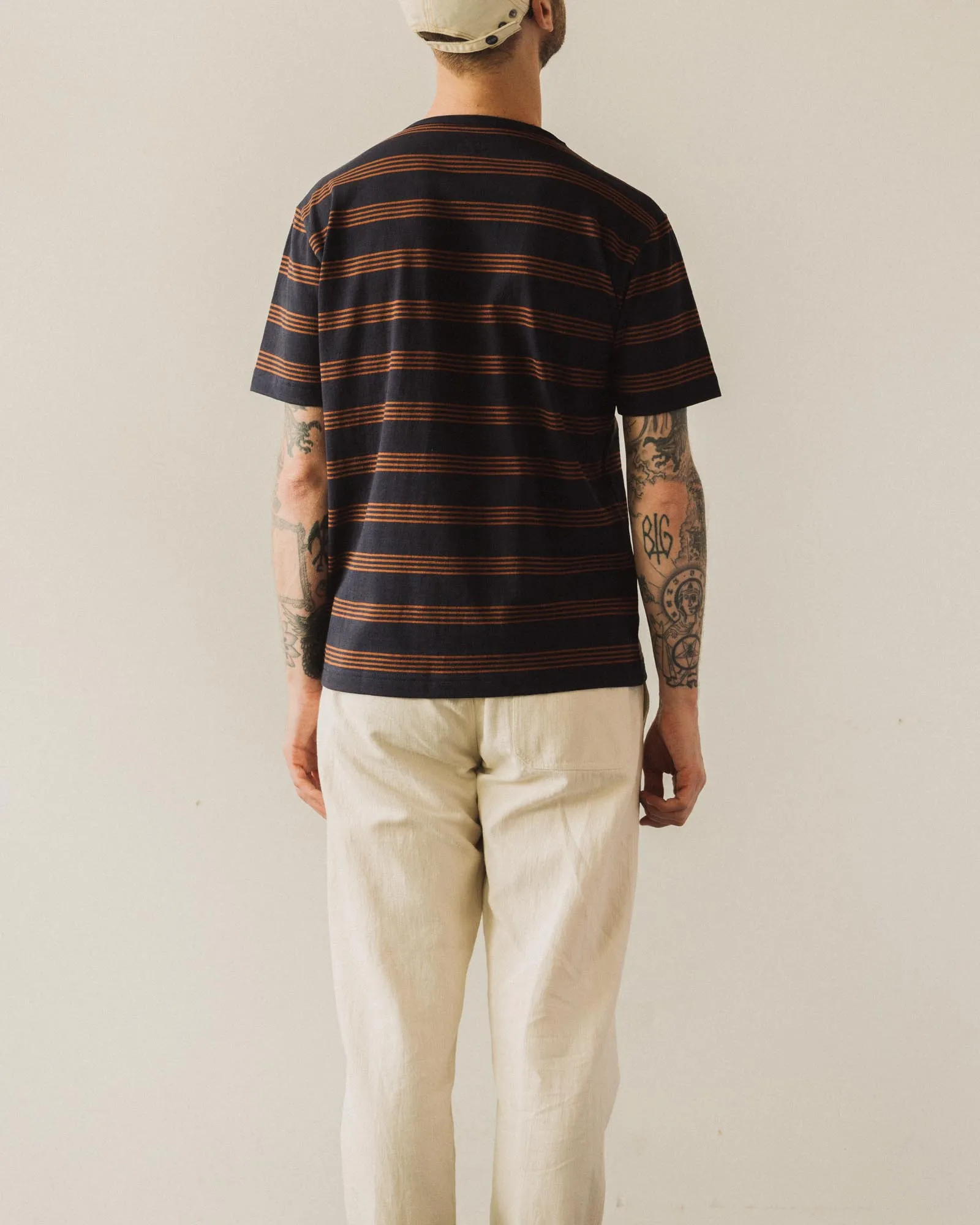 Arpenteur Match Tee, Navy/Terracotta