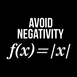 Avoid Negativity f(x)=|x|