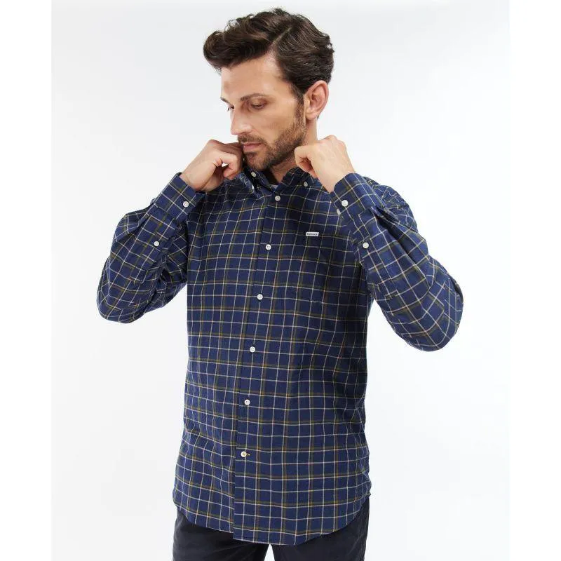 Barbour Pelton Mens Regular Fit Shirt - Navy