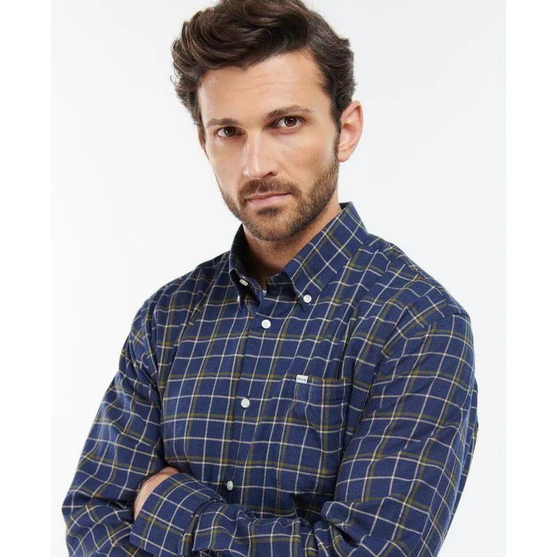 Barbour Pelton Mens Regular Fit Shirt - Navy