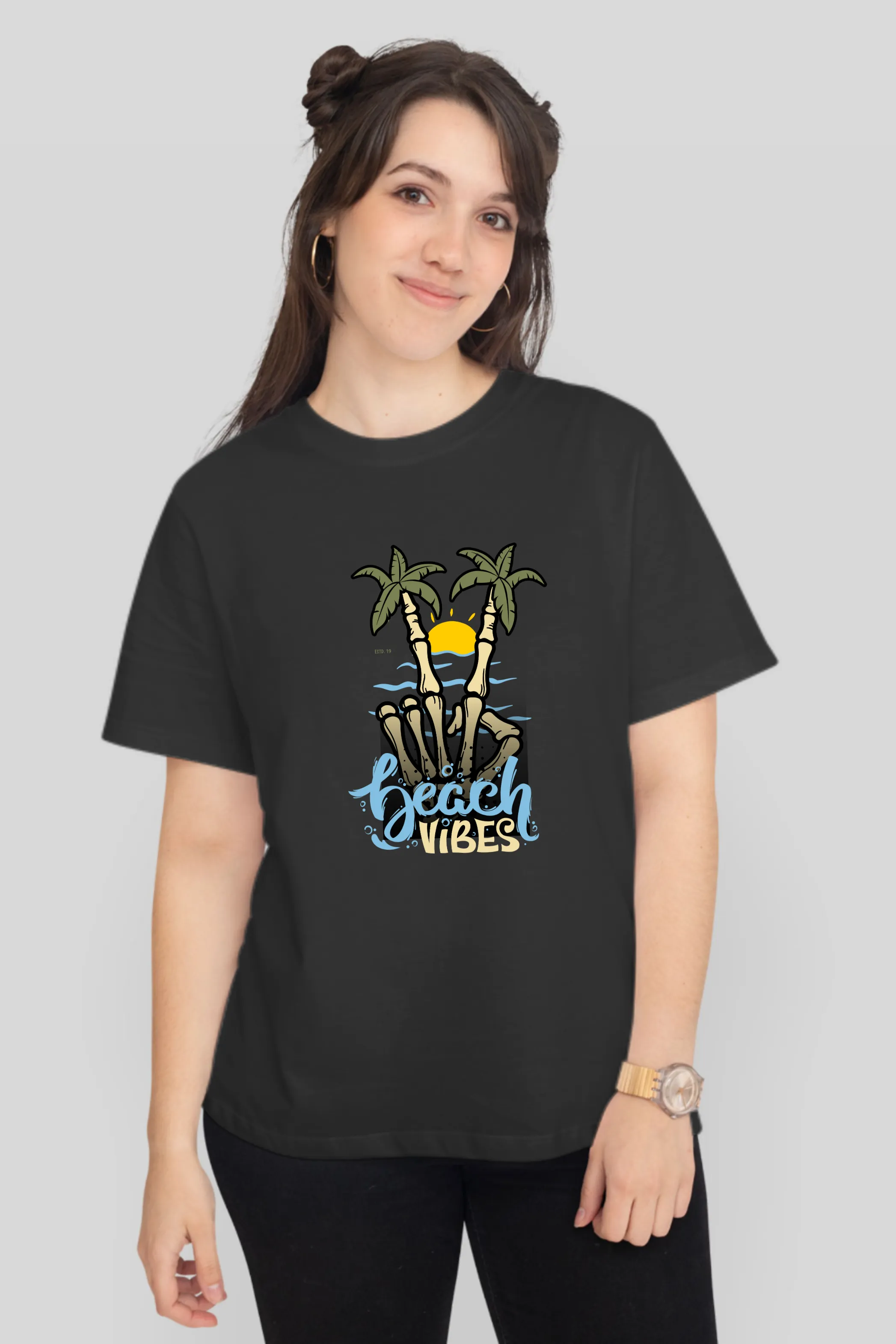 Beach Vibes Printed T-shirt for women