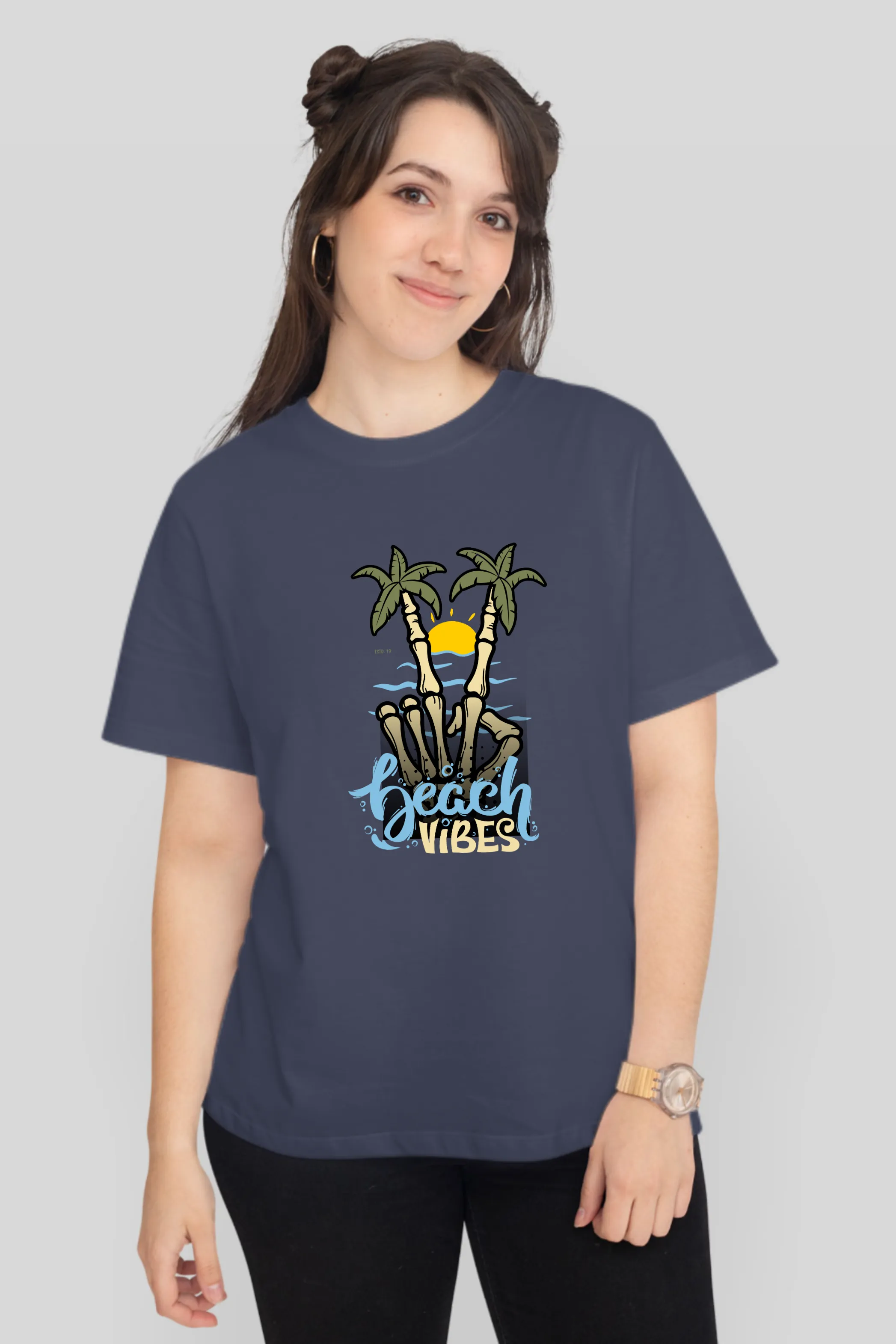 Beach Vibes Printed T-shirt for women