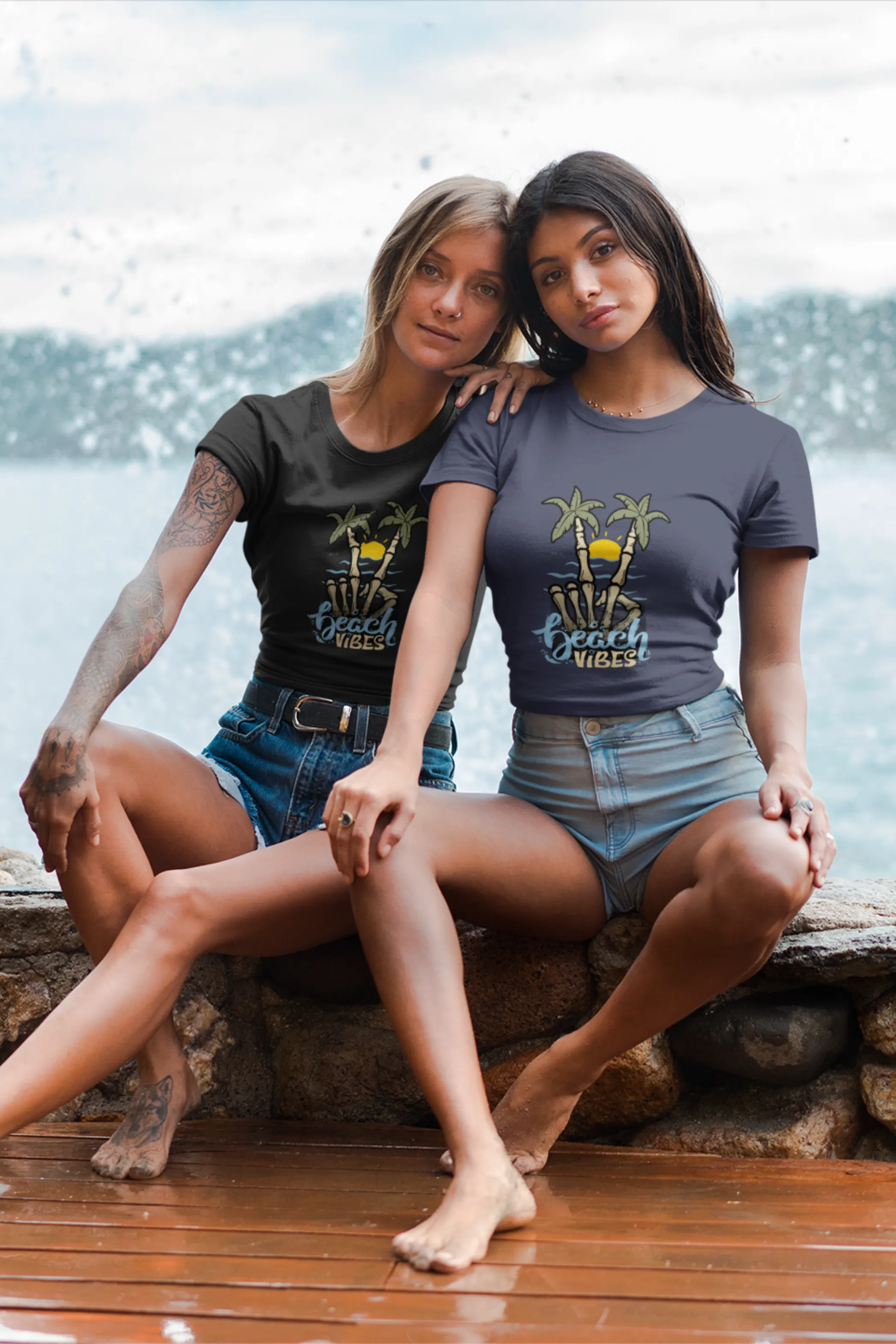 Beach Vibes Printed T-shirt for women