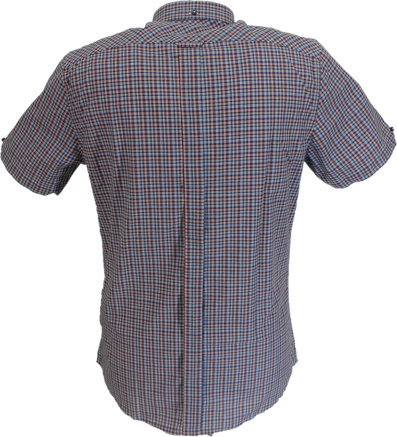Ben Sherman Mens Red Check Short Sleeved Shirt