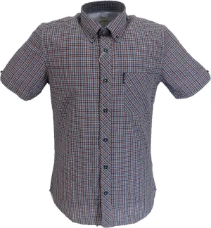 Ben Sherman Mens Red Check Short Sleeved Shirt