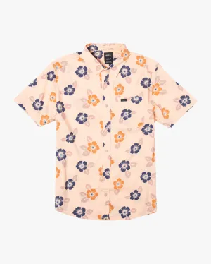 Botanical Short Sleeve Shirt - Pale Mauve