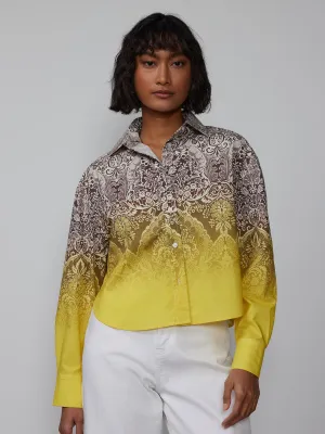 Boxy Crop Dip Dye Shirt