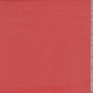 Bright Red Silk Crinkle Chiffon Fabric