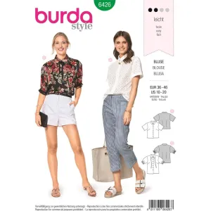Burda Style Pattern B6426 Misses Fancy Summer Blouses