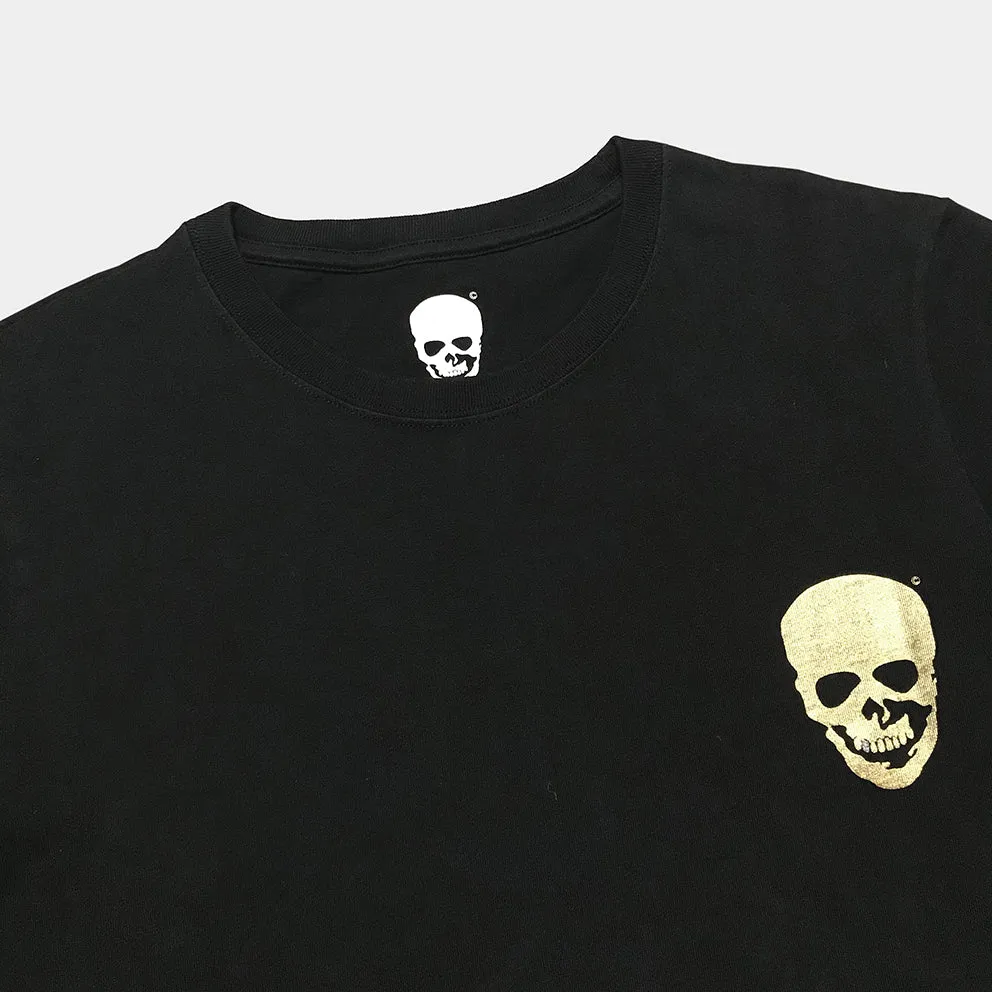 BZEN x JOE SCULL SHORT SLEEVE TEE SLIM FIT 180GSM JERSEY- BLACK GOLD JOE SCULL FONT TYPE
