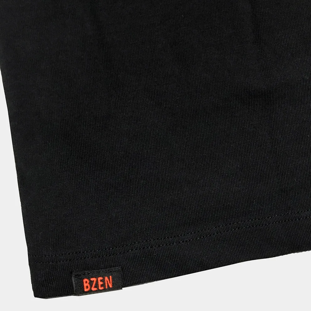 BZEN x JOE SCULL SHORT SLEEVE TEE SLIM FIT 180GSM JERSEY- BLACK PEACE BONES RESPECT THE DEAD
