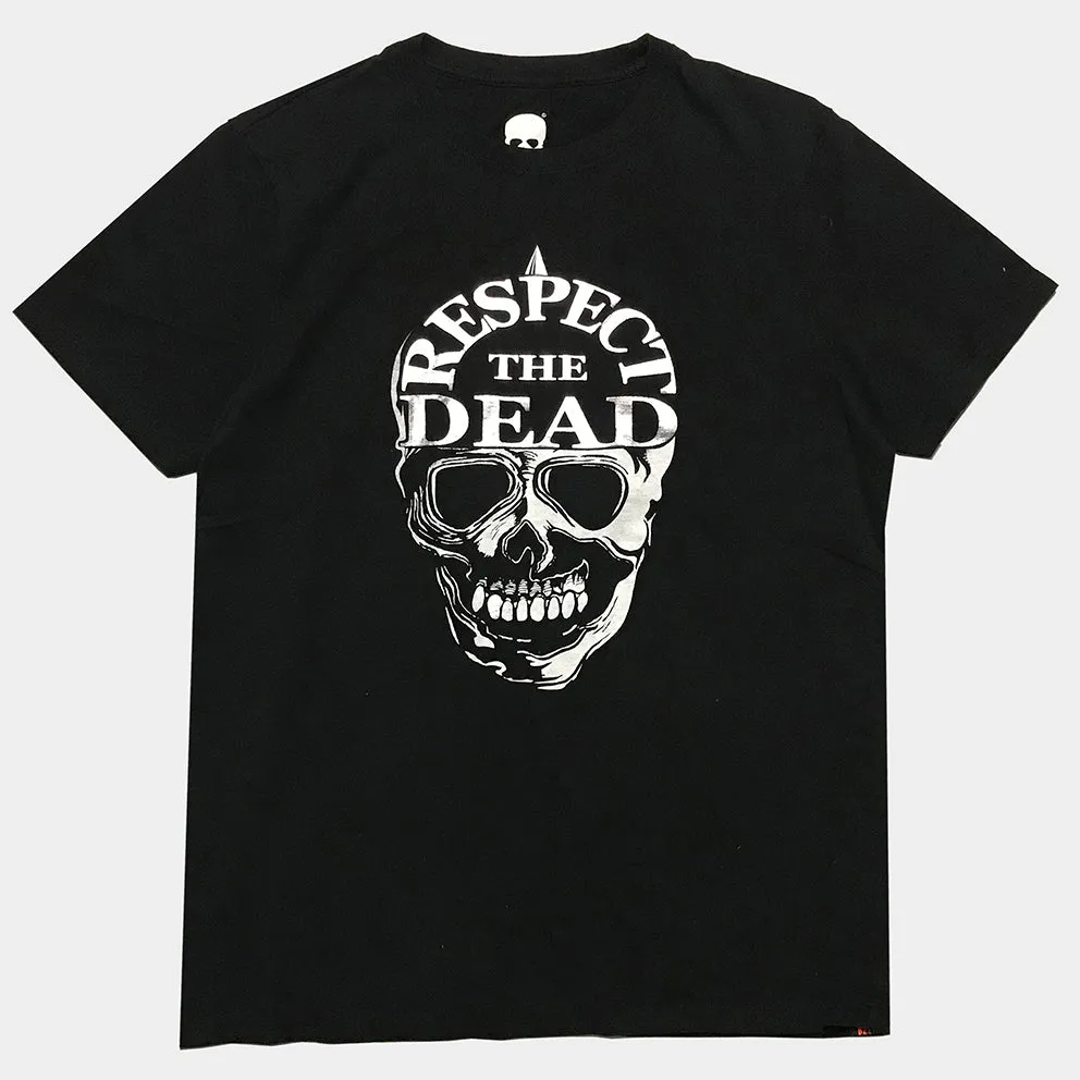 BZEN x JOE SCULL SHORT SLEEVE TEE SLIM FIT 180GSM JERSEY- BLACK RESPECT THE DEAD