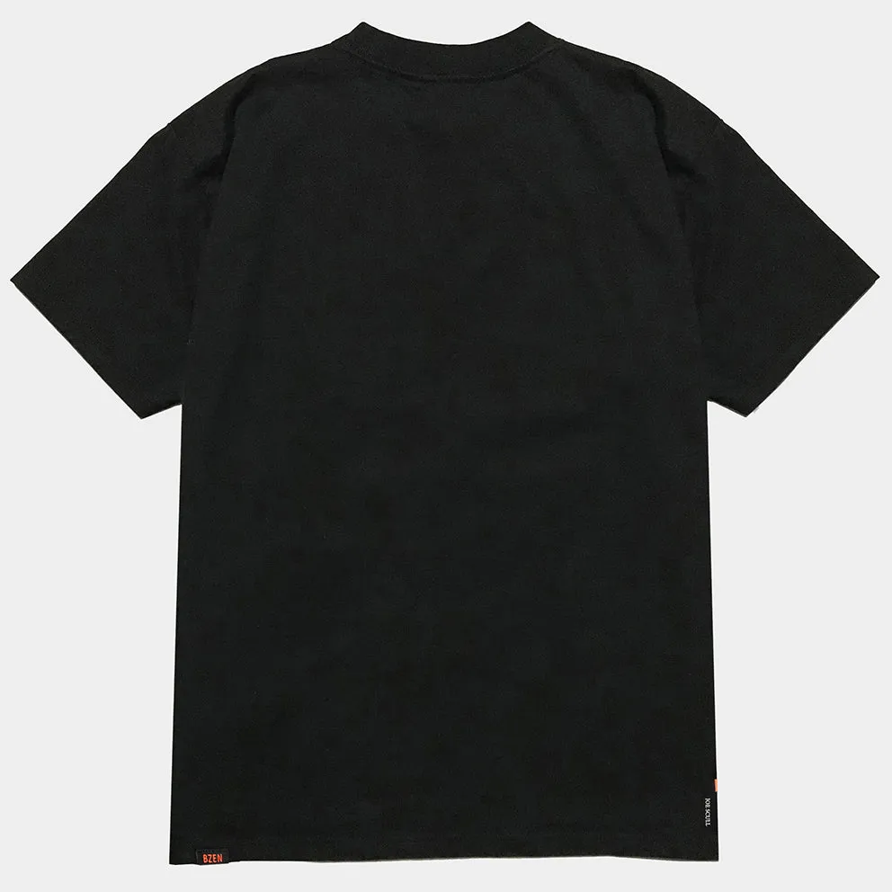BZEN x JOE SCULL SHORT SLEEVE TEE SLIM FIT 180GSM JERSEY- BLACK RESPECT THE DEAD