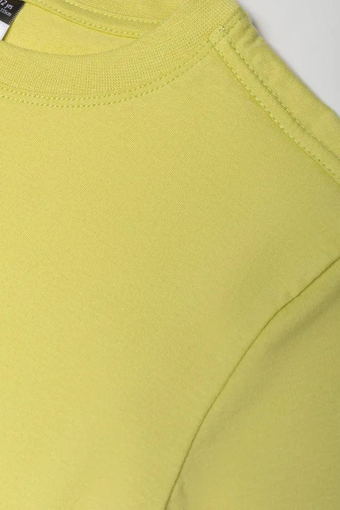 Crew Neck Short Sleeve T-Shirt Green