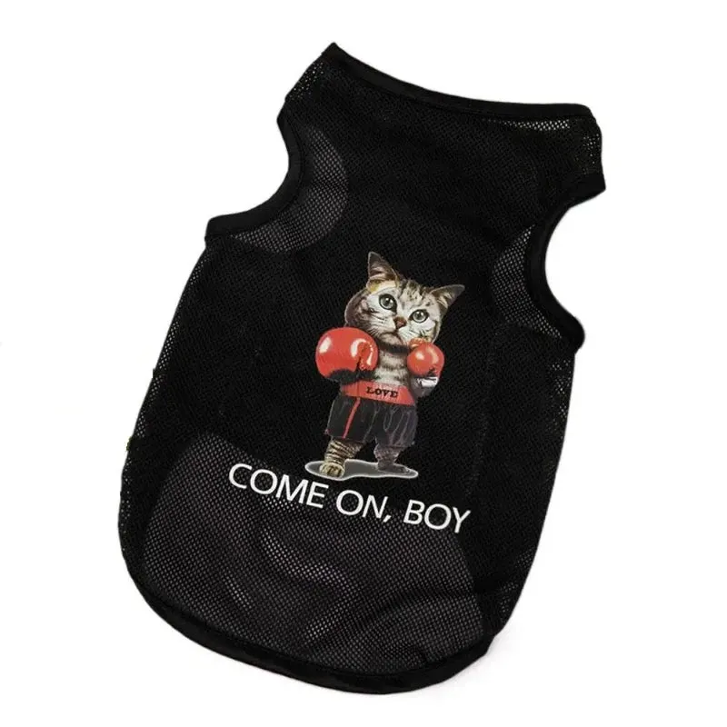 Cute Summer Cat T-Shirt for Dogs & Cats