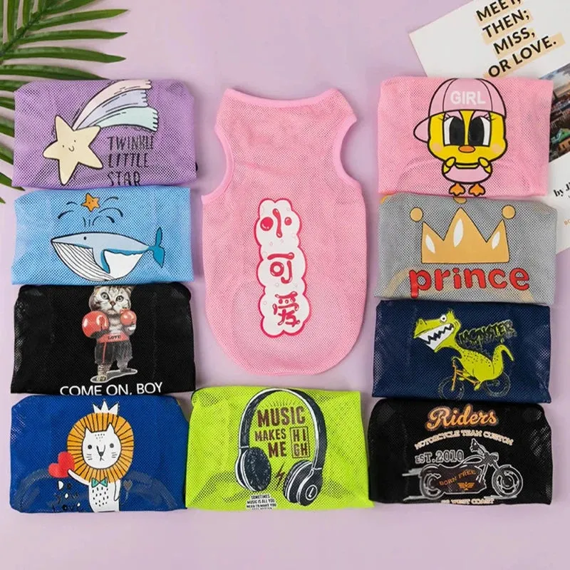 Cute Summer Cat T-Shirt for Dogs & Cats
