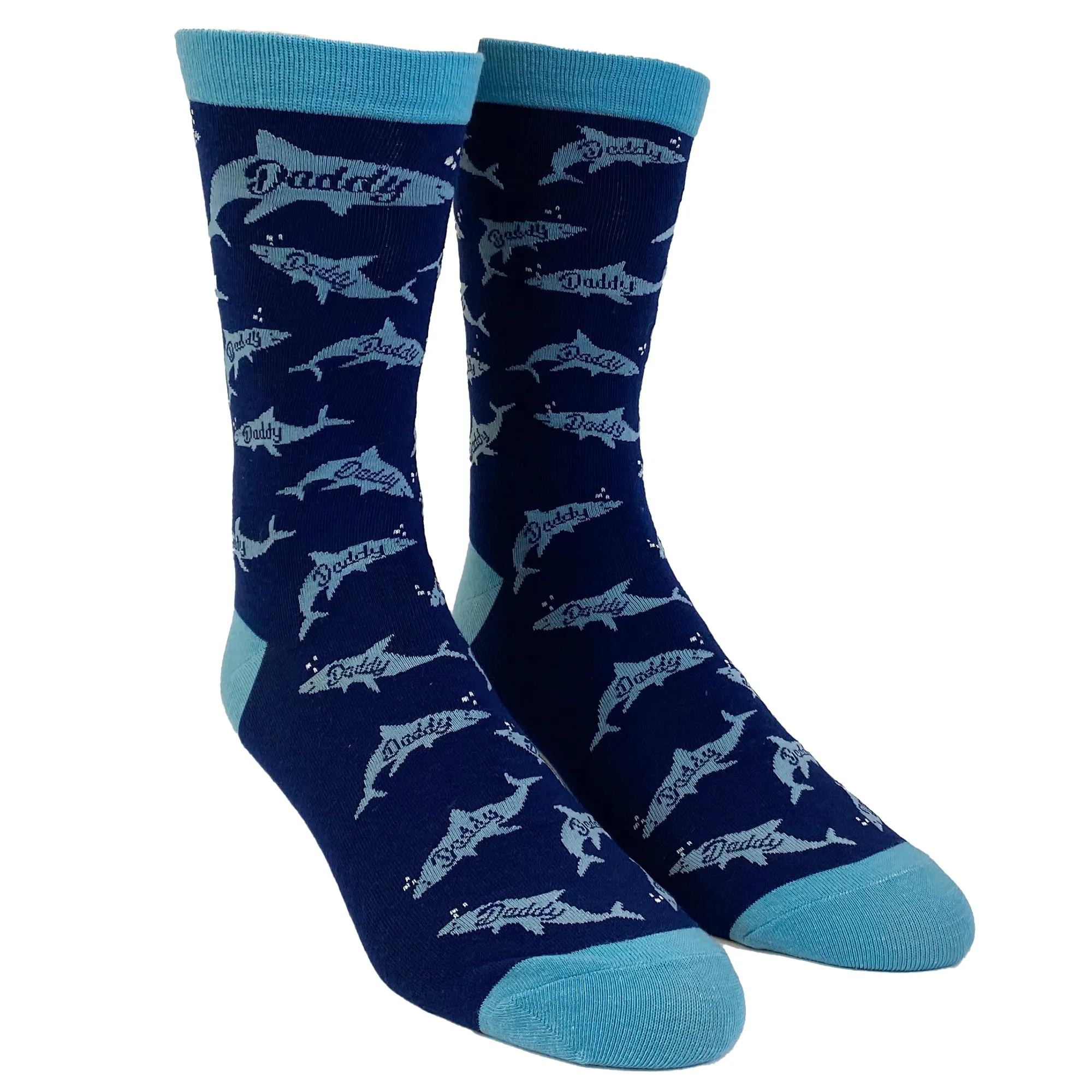 Daddy Shark Socks Cute Funny Family Cool Best Dad Vacation Footwear
