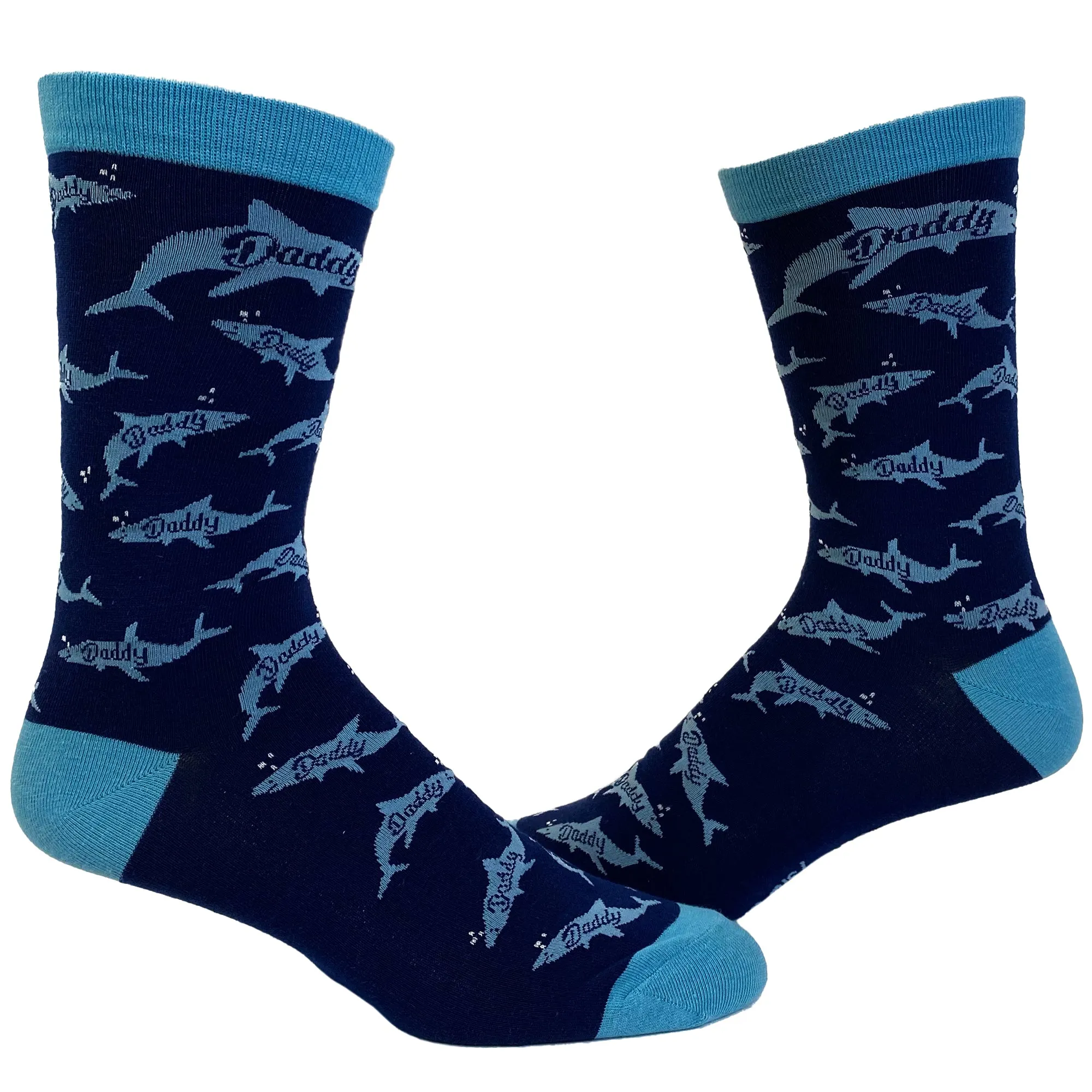 Daddy Shark Socks Cute Funny Family Cool Best Dad Vacation Footwear