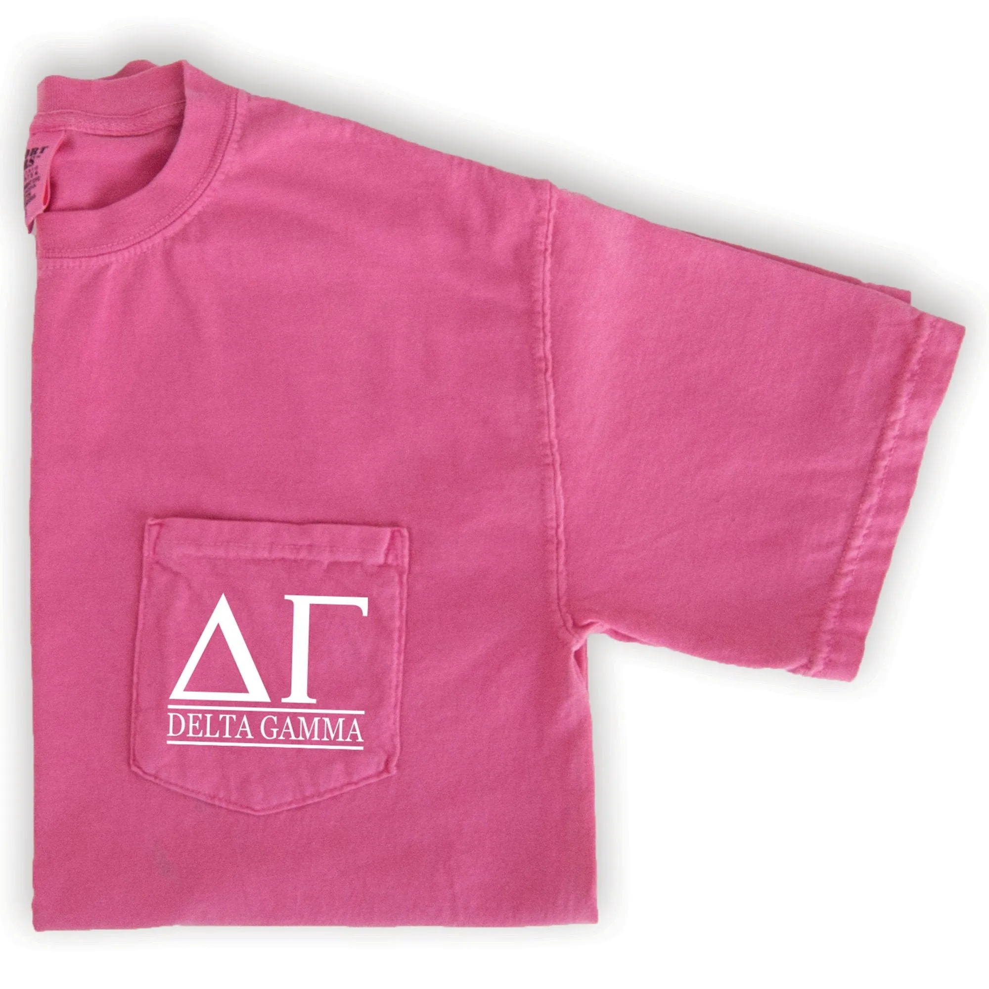 Delta Gamma Block Letters Pocket Tee