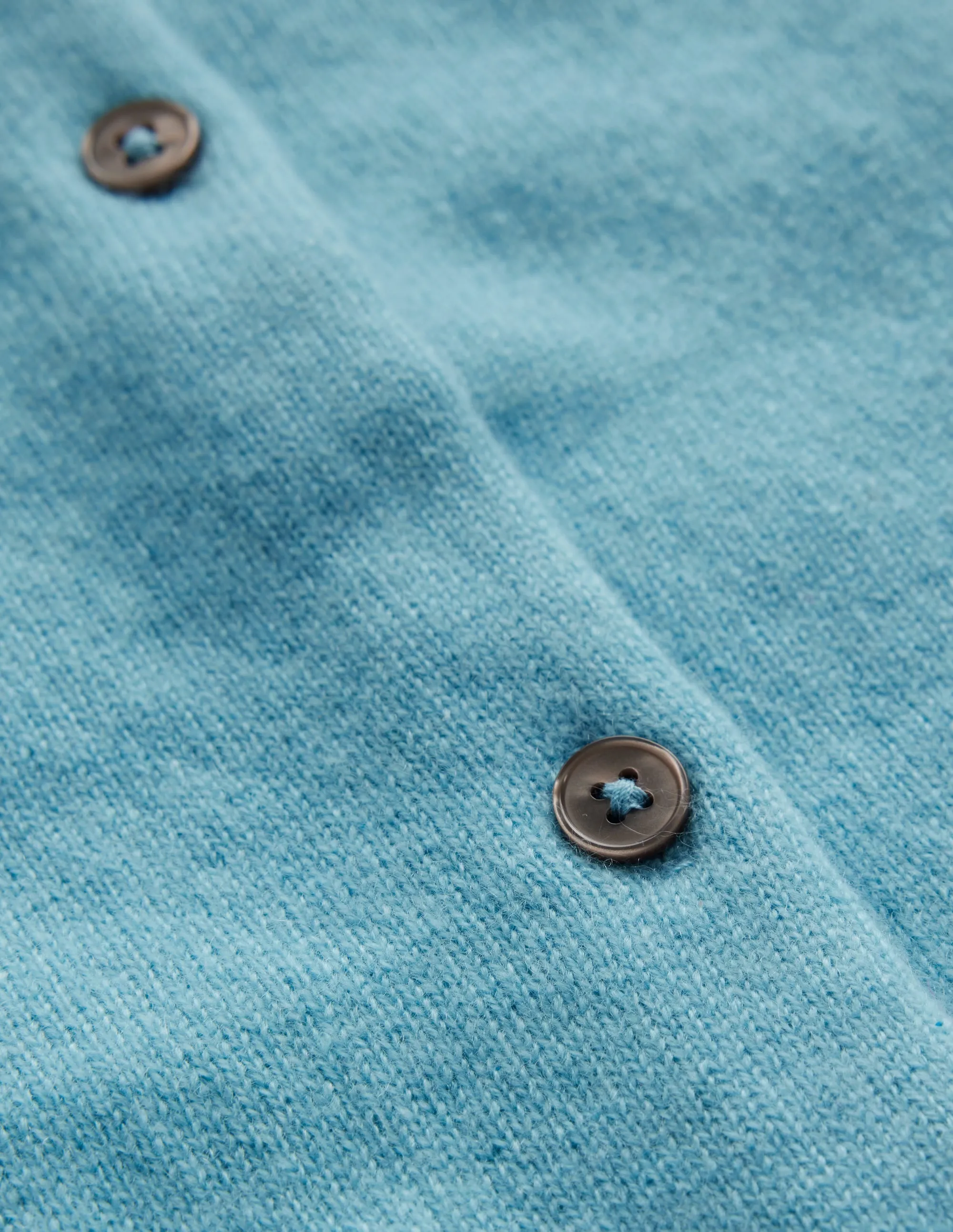 Eva Cashmere Crew Cardigan-Air Blue