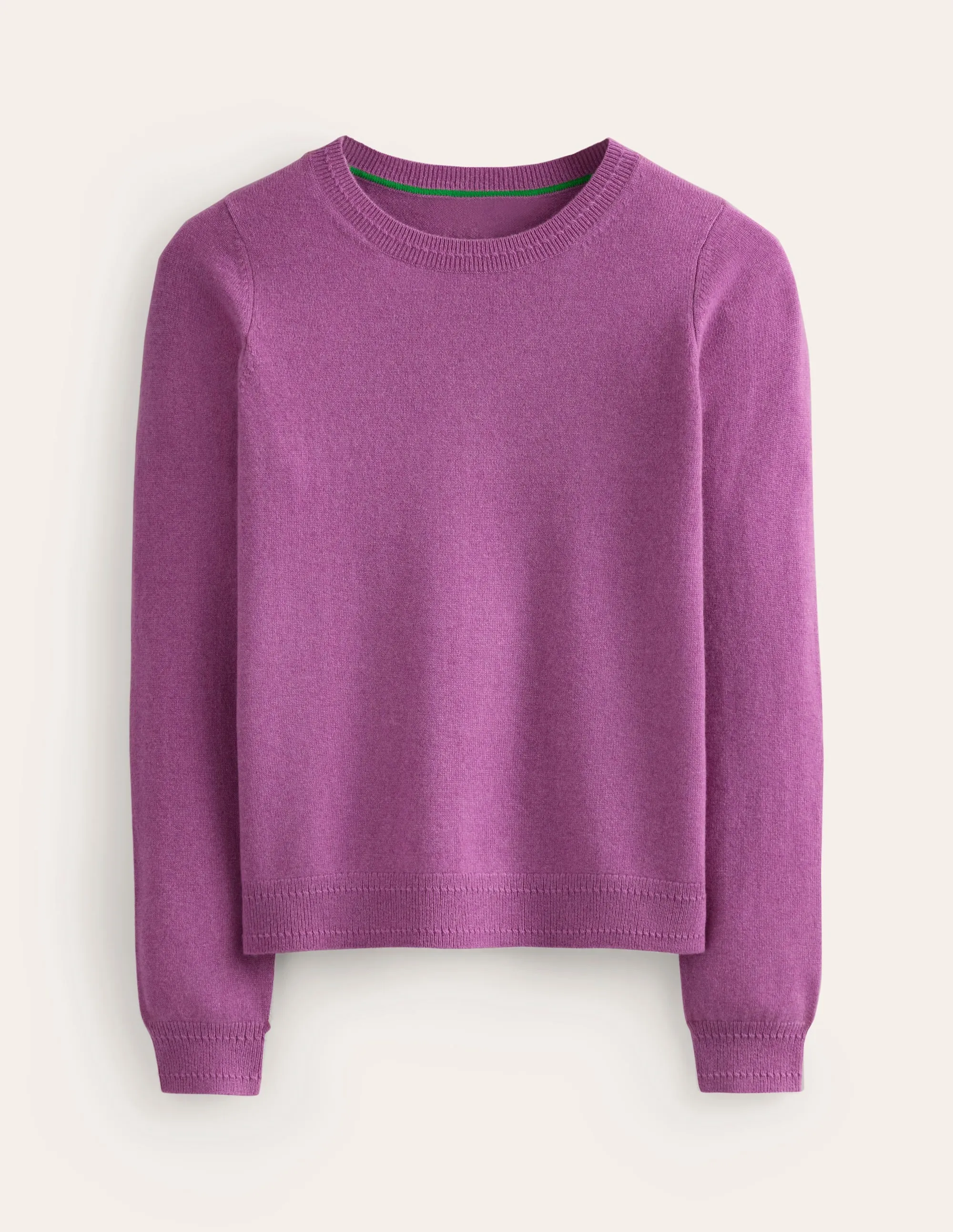 Eva Cashmere Crew Neck Jumper-Mulberry