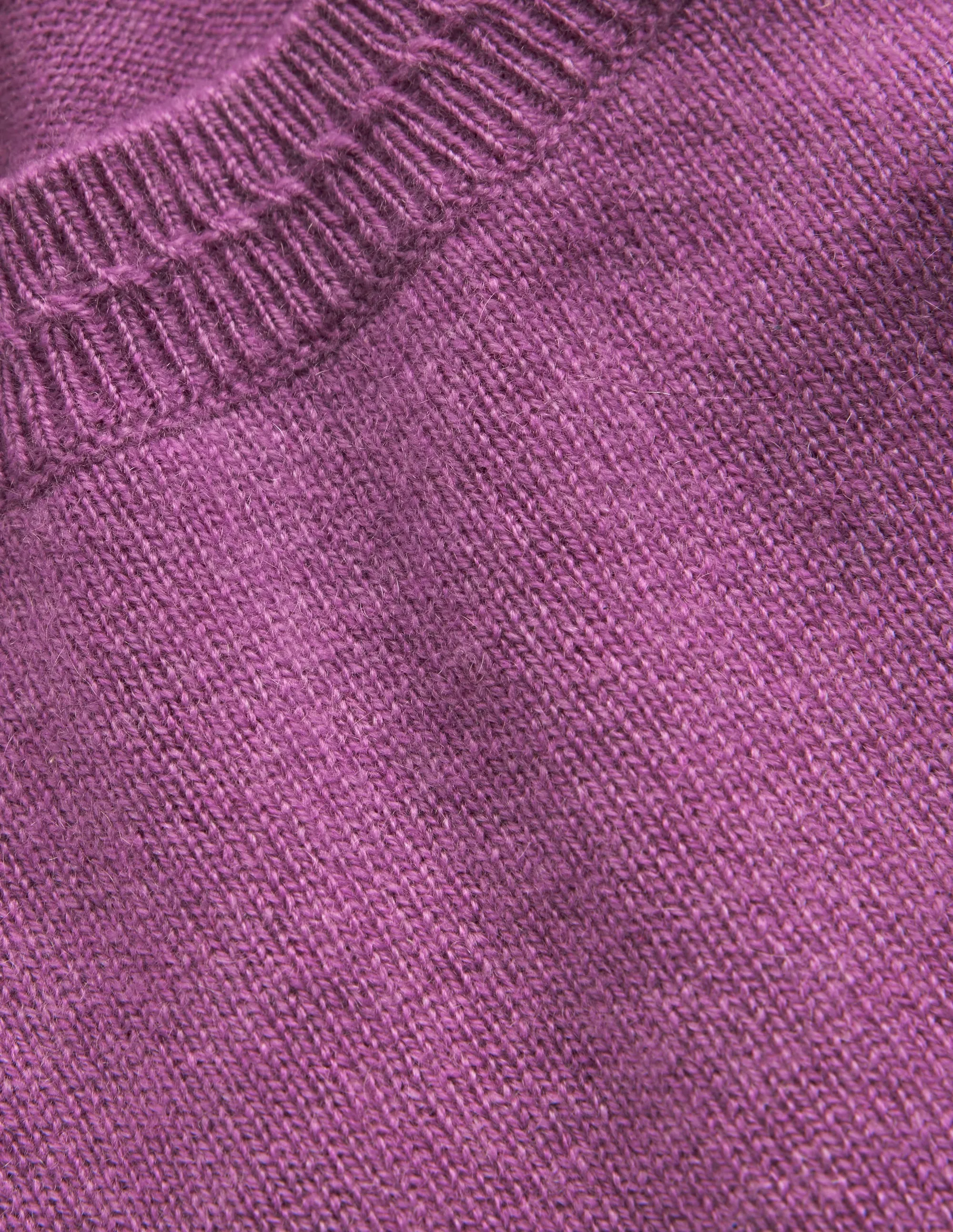 Eva Cashmere Crew Neck Jumper-Mulberry