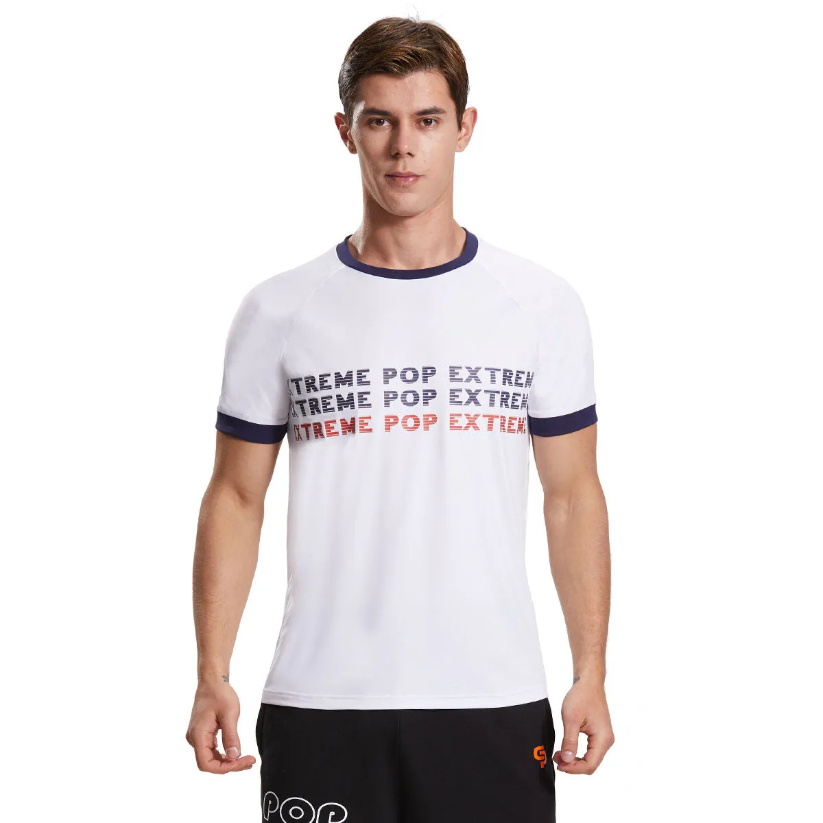 Extreme Pop Mens Raglan Sleeve T-shirts Summer Sports Top Dri-Fit