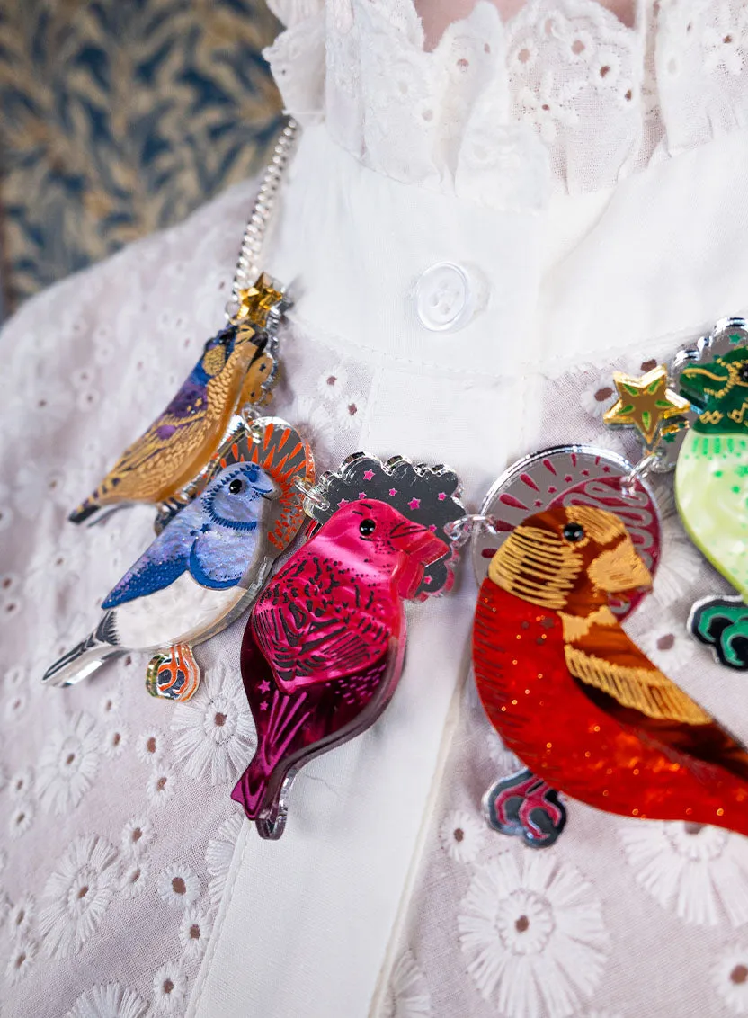 Flock of Finches Statement Necklace