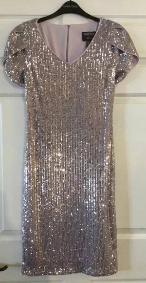 Frank Lyman Short Sleeve Lavender Sequin Dress 228240