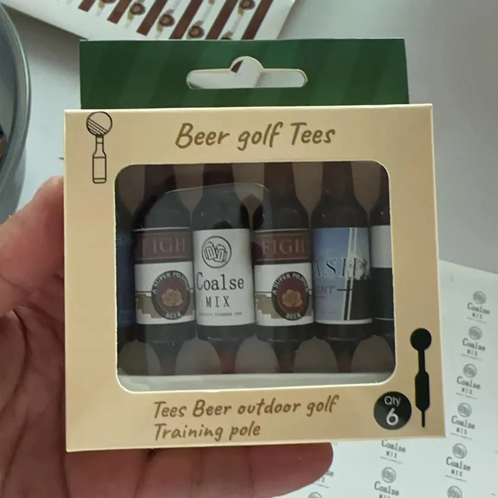 Golf Tees Beer Bottle Style Resin Recyclable Material