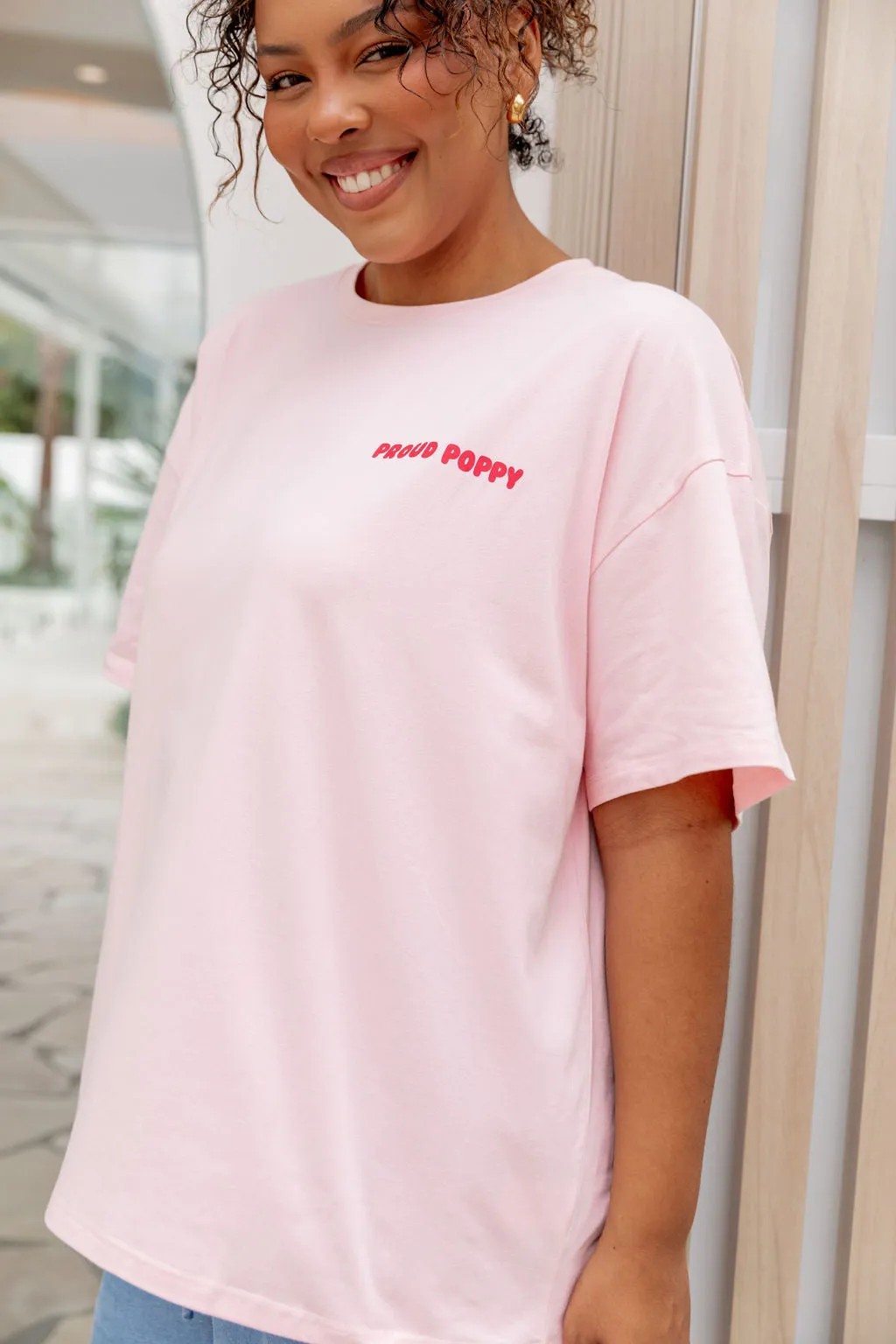 Good Vibes Tee in Pink
