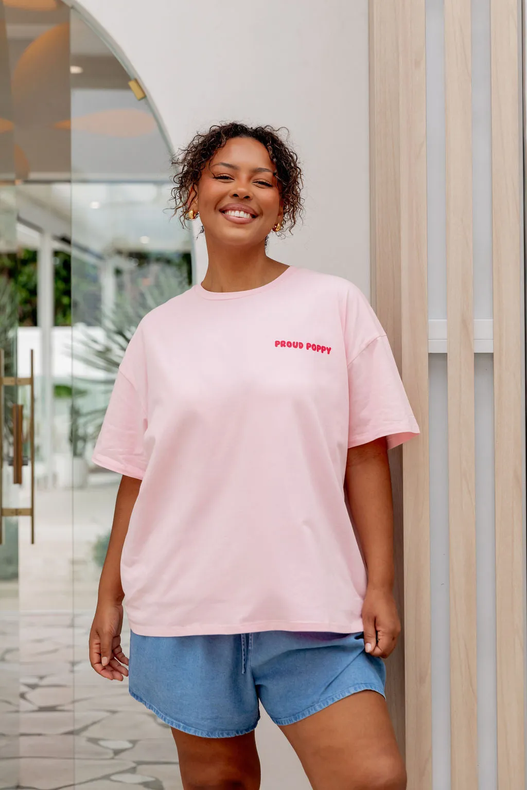 Good Vibes Tee in Pink