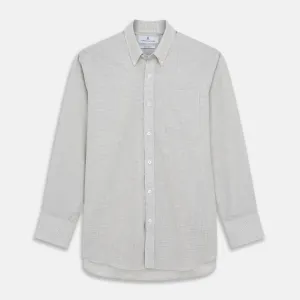 Grey Fine Check Cotton Blend Weekend Fit Suffolk Shirt