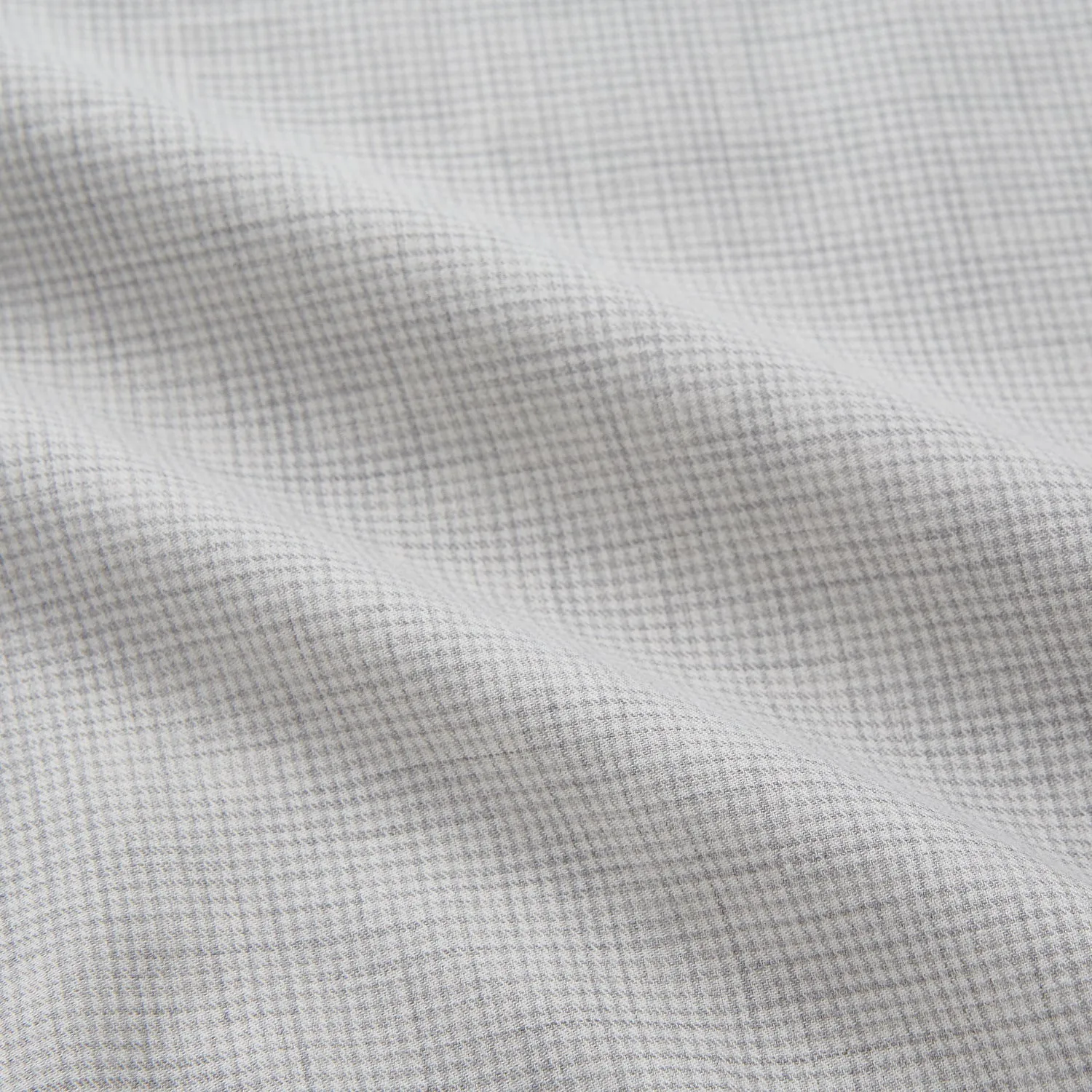 Grey Fine Check Cotton Blend Weekend Fit Suffolk Shirt