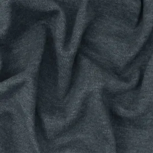 Heather Gray Organic Cotton Poly Stretch Spandex Rib Knit Fabric
