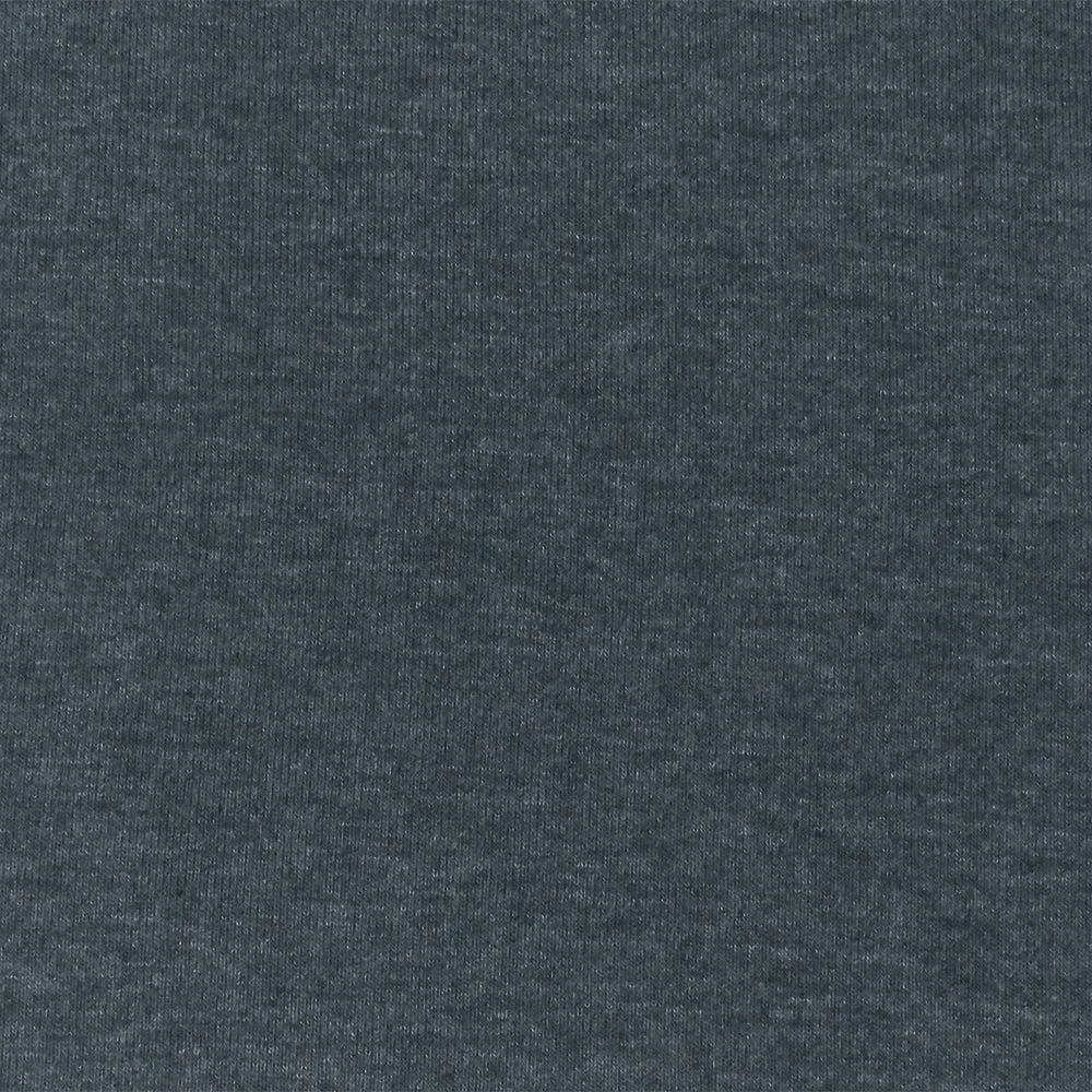 Heather Gray Organic Cotton Poly Stretch Spandex Rib Knit Fabric