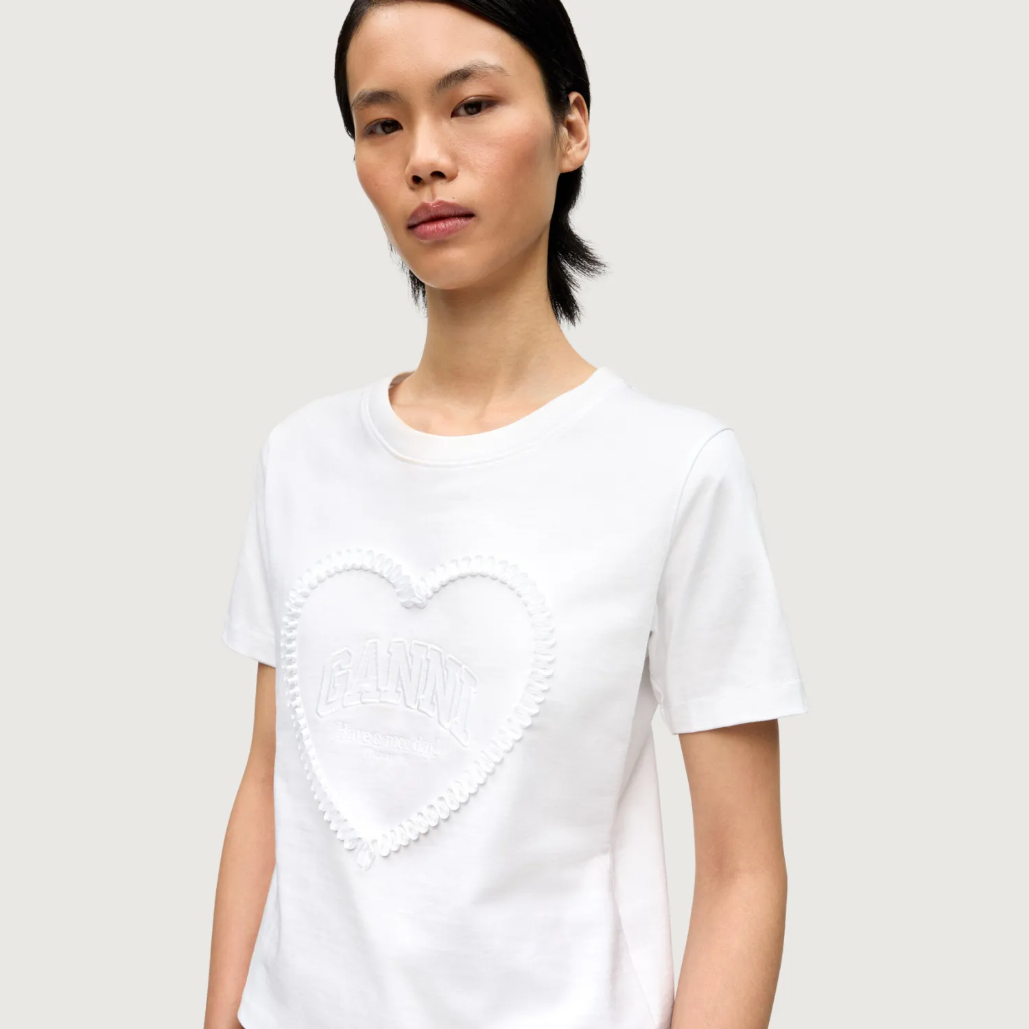 Heavy Cotton Heart Small T-Shirt (Bright White)