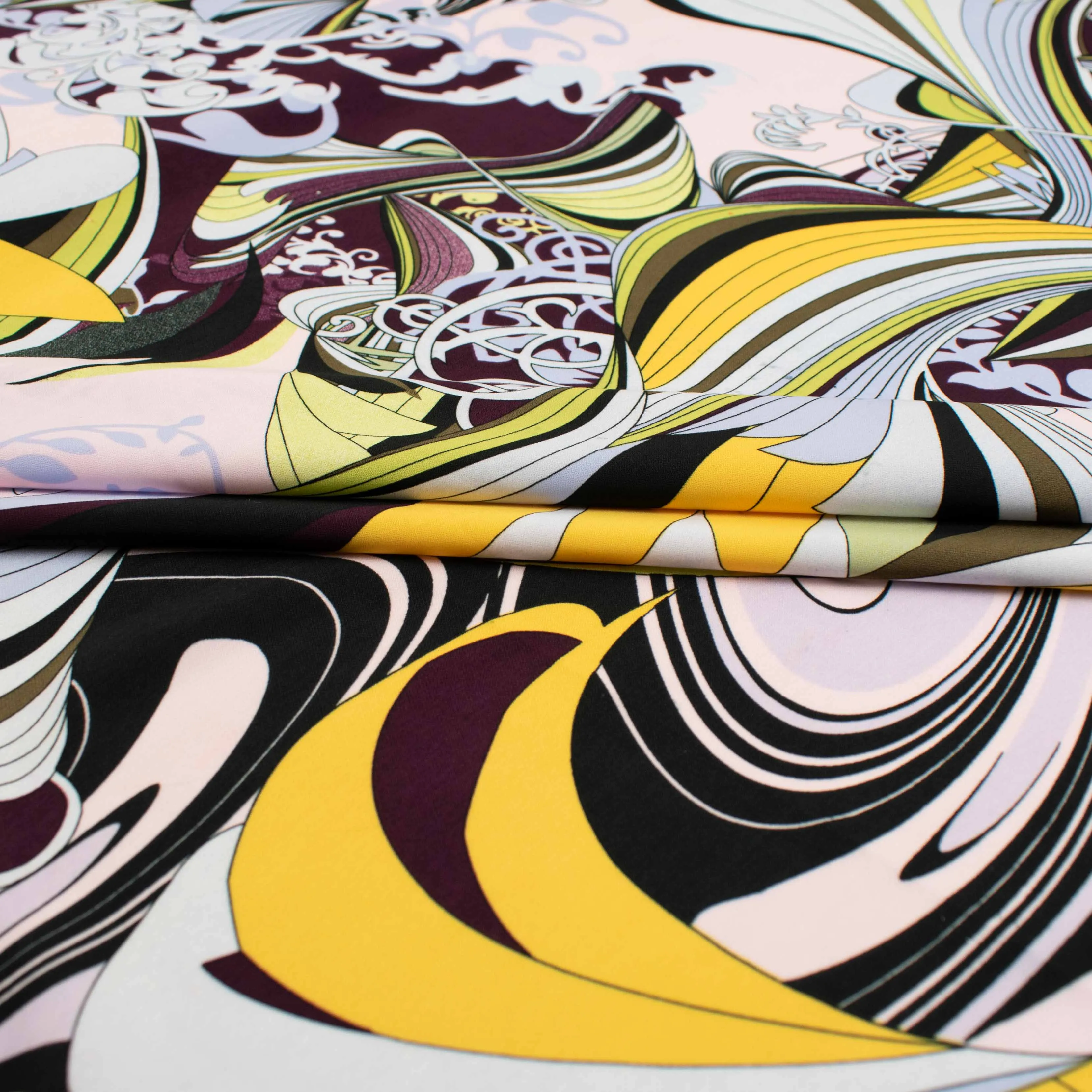 Ice Wash Prints Design-692 Yellow & Grey