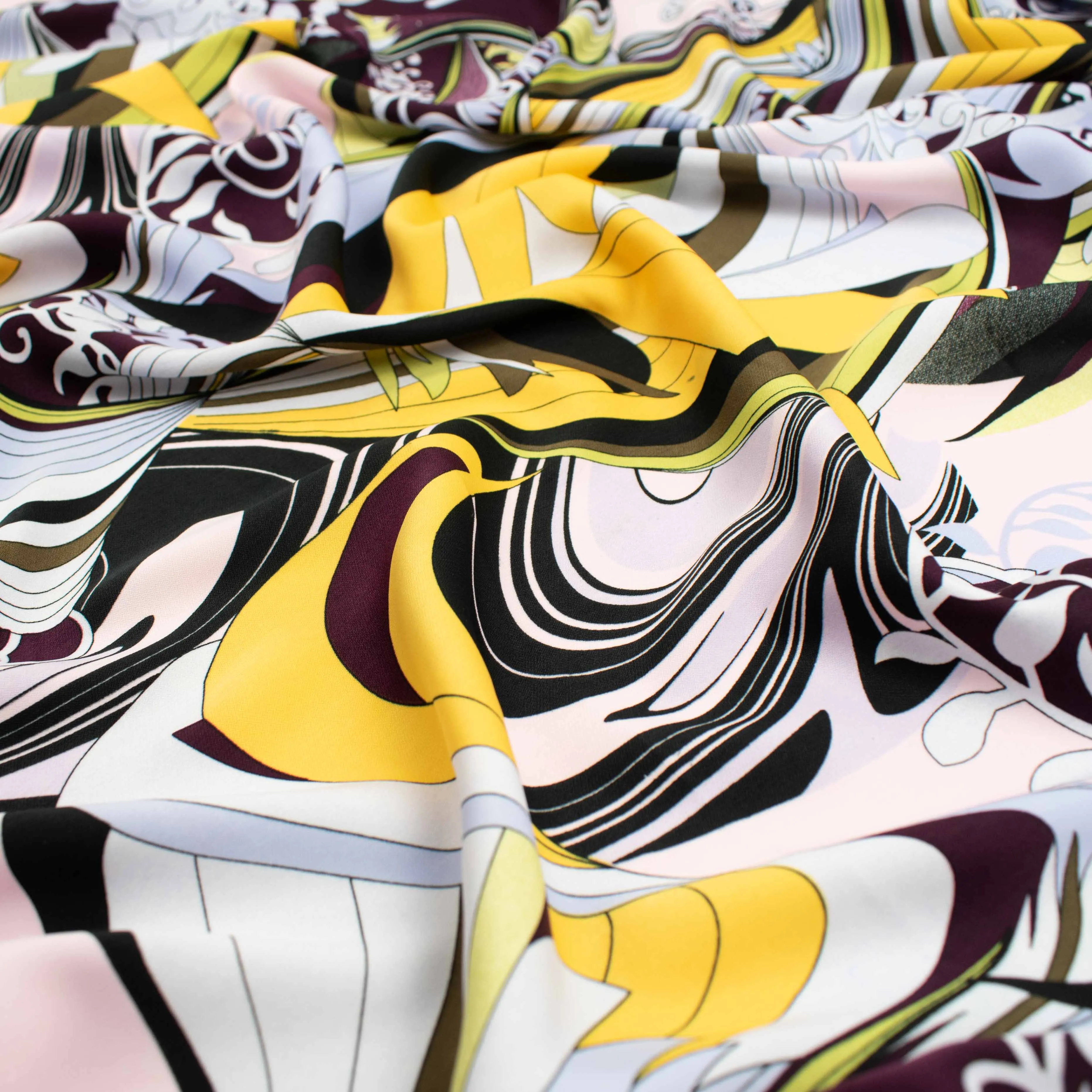 Ice Wash Prints Design-692 Yellow & Grey