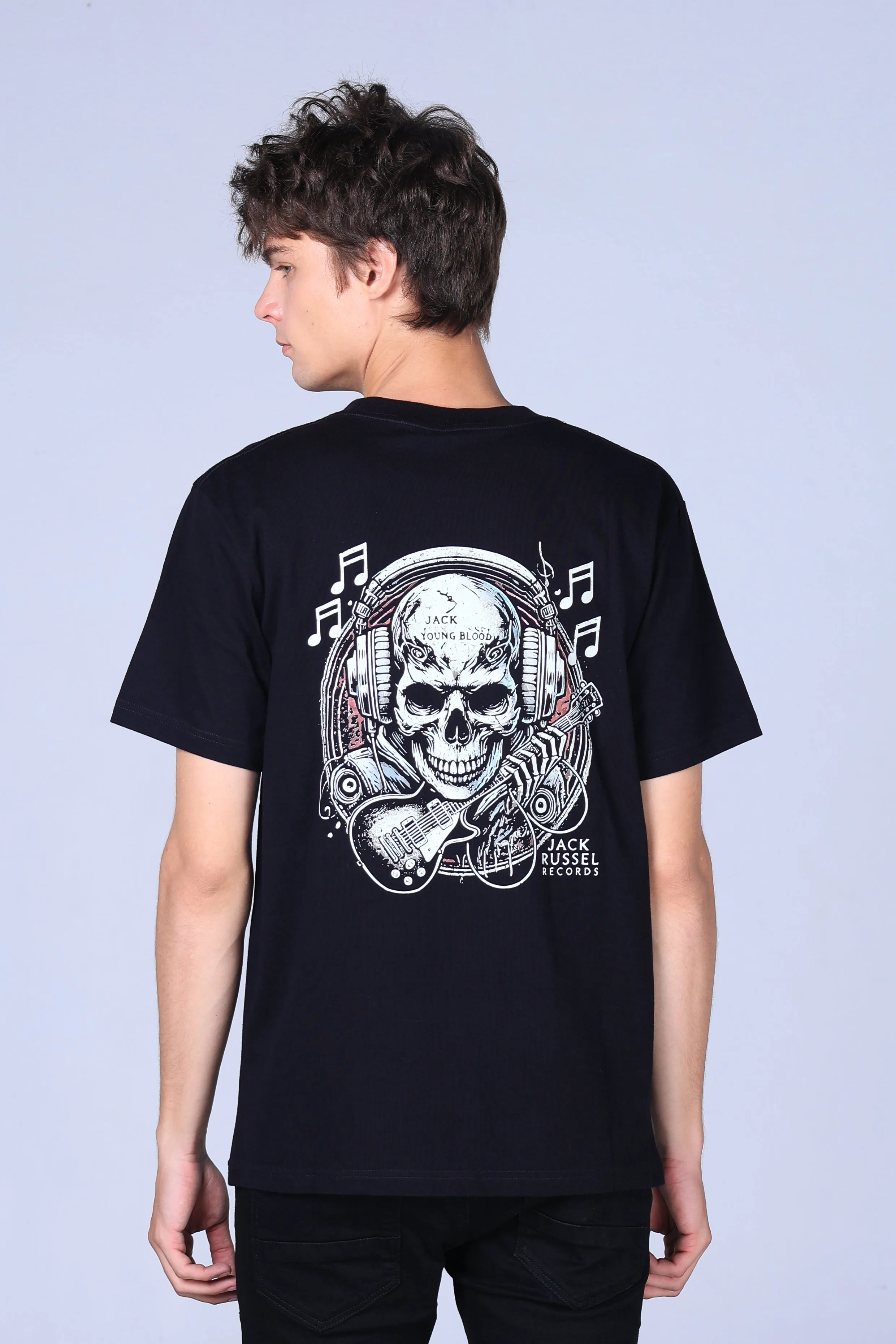 Jack Russel - Men T-Shirts - Klassik TJ-YB2/BK Oversized Black