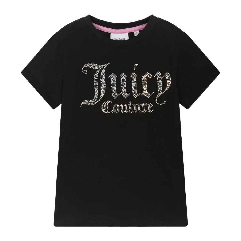 Juicy Couture Diamante Fitted Tee Junior